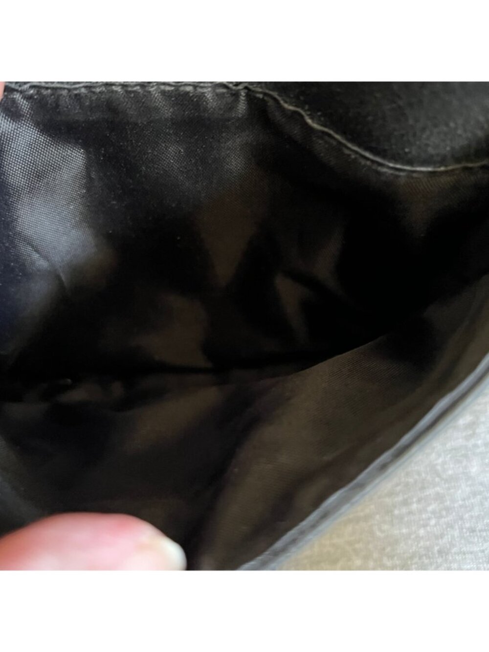 Black Faux Leather Crossbody Bag With Adjustable Strap & Spacious Interior - Picture 2 of 4